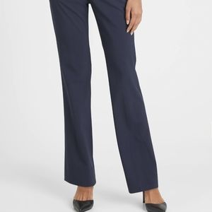 Banana Republic	Petite Logan Trouser-Fit Washable Italian Wool-Blend Navy